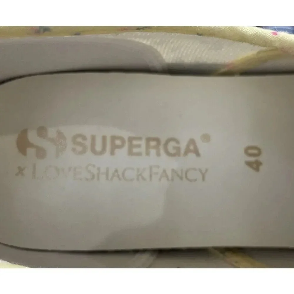 LoveShackFancy Superga Platform Sneakers sz EU 40 US 9 Low Top Yellow Blue Shoes - Picture 16 of 16